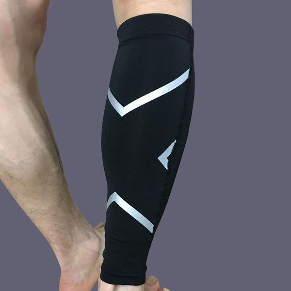

elbow & knee pads 1 pair elastic sports leg sleeve shin guard men women cycling warmers running football basketball calf support, Black;gray