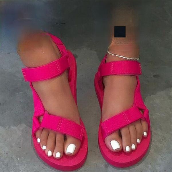 

casual open-toe women sandals non-slip black hook loop platform shoe female summer beach shoes