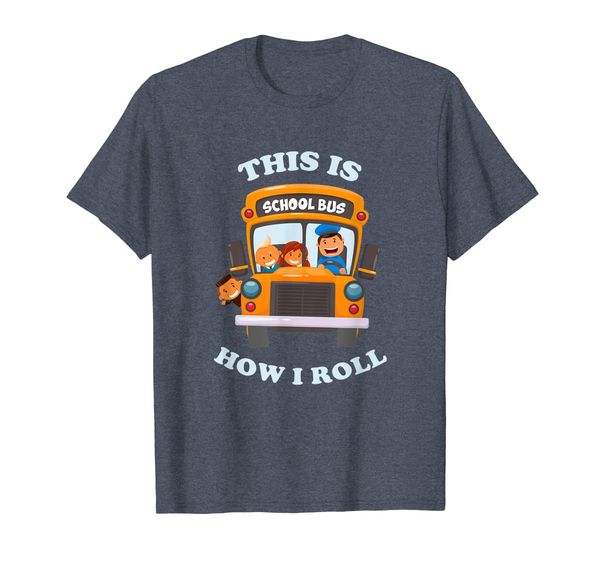 

how i roll appreciation gifts school bus driver mens t shirt, White;black