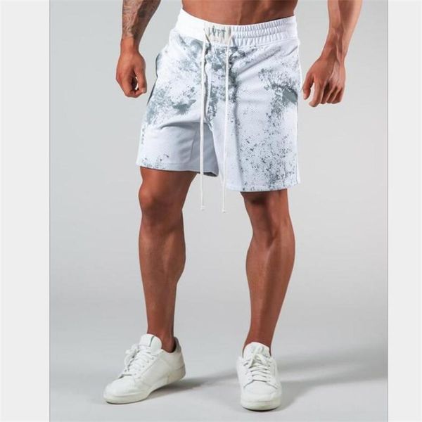 

men's shorts summer men casual sports fitness bodybuilding training mens jogger bermuda quick dry breathable, White;black