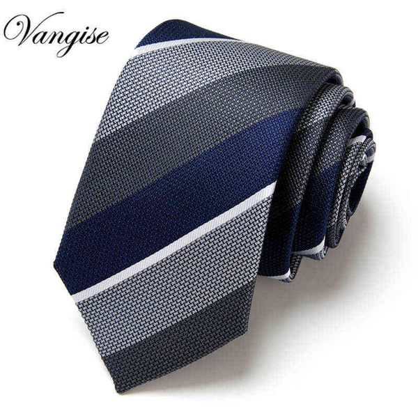 

tie for men classic business solid color stripe plaid dots 7.5cm jacquard necktie accessories daily wear cravat wedding dress y1229, Blue;purple