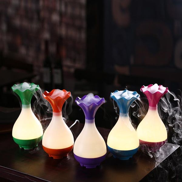 

essential oils diffusers home office flower bottle usb air humidifier ultrasonic oil aroma diffuser led mist purifier atomizer