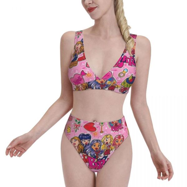 

women's swimwear bikini cyber y2k exotic 2021 women swimsuit high waist dress sets aesthetic bathing suit, White;black