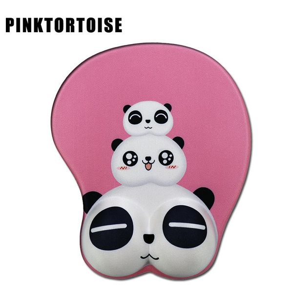 

mouse pads & wrist rests anime mousepad cartoon cute panda rest big soft breast 3d gaming pad