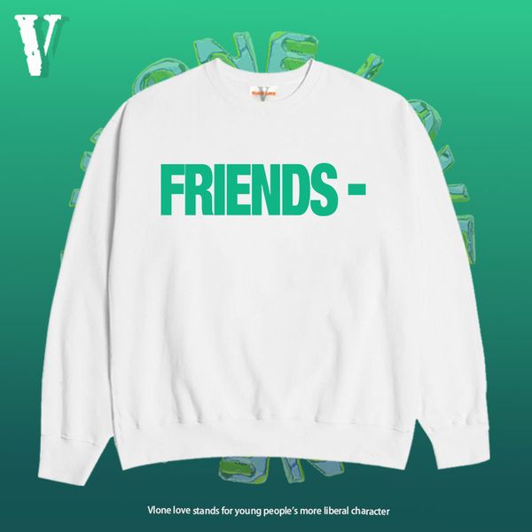 

long 2021 brand v hoodie love official website friends wang yibo's same round neck sweater men's spring and autumn tide brand gree, Black