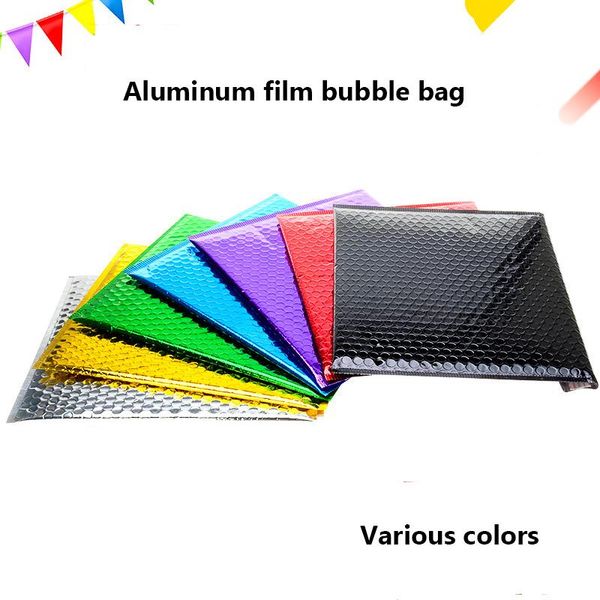 

packing bags 50 pieces / bag color aluminum film bubble shockproof & waterproof used for clothing logistics jewelry packaging bag.