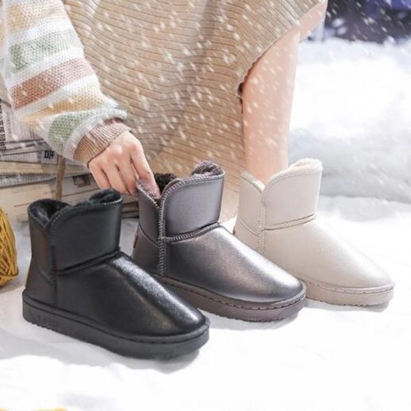 

boots 35-40 snow women's short 2021 korean version of the thick cotton shoes winter plus velvet warm bread, Black