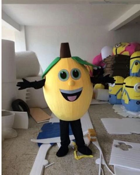 

high qualit yellow lemon mascot costume halloween christmas cartoon character outfits suit advertising leaflets clothings carnival adults ou, Red;yellow