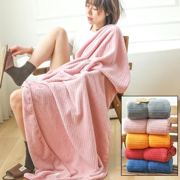 

towel 70x140cm/90x160cm large coral velvet bath microfiber beach towels absorbent water shower