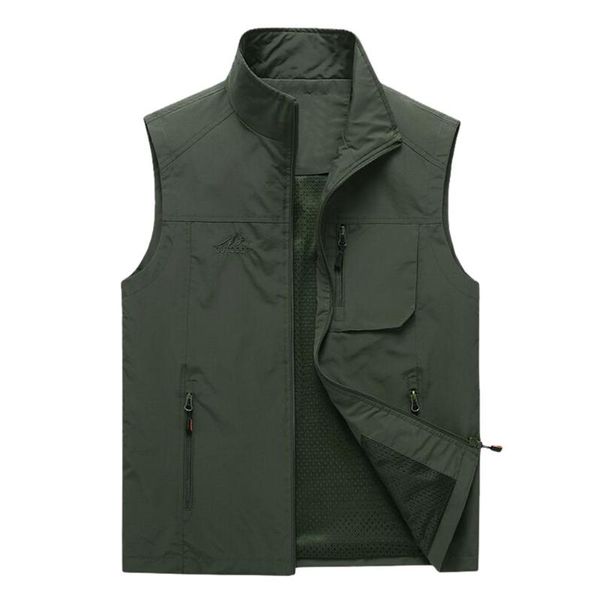 

men's vests vest slim fit outdoor quick-drying jacket solid mens casual coat thicken warm sleeveless for men chaleco, Black;white