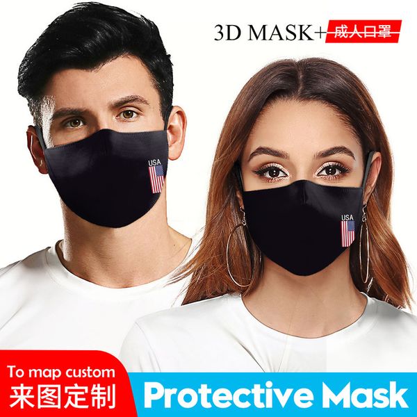 

american flag printing summer 3d sun men's and women's neck dust-proof ear mask