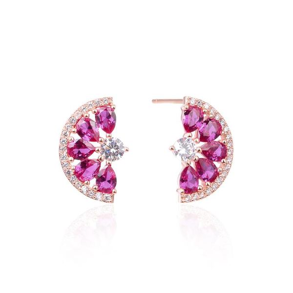 

other s925 sterling silver rose gold crystal geometric earrings women beautiful party ear jewelry perfect gift for lady chdbr003536, Golden;silver