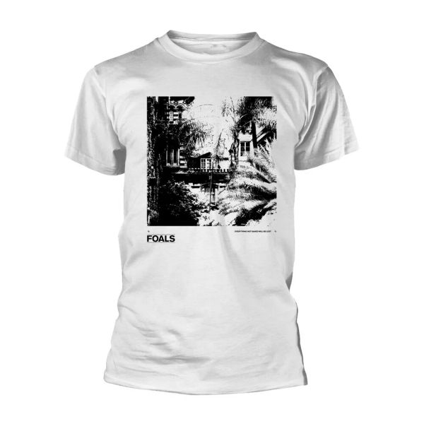

foals everything lost flowers licensed men t-shirt, White;black