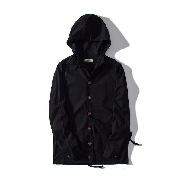 

men's casual shirts autumn chinese style jacket cotton and linen long-sleeved thin coat brand fashion spring outerwear men 2lsu, White;black