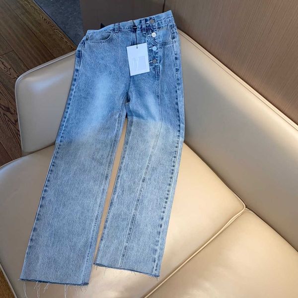 

milan runway jeans 2021 autumn blue/white fashion designer straight brand same style luxury women's clothing 0612-15