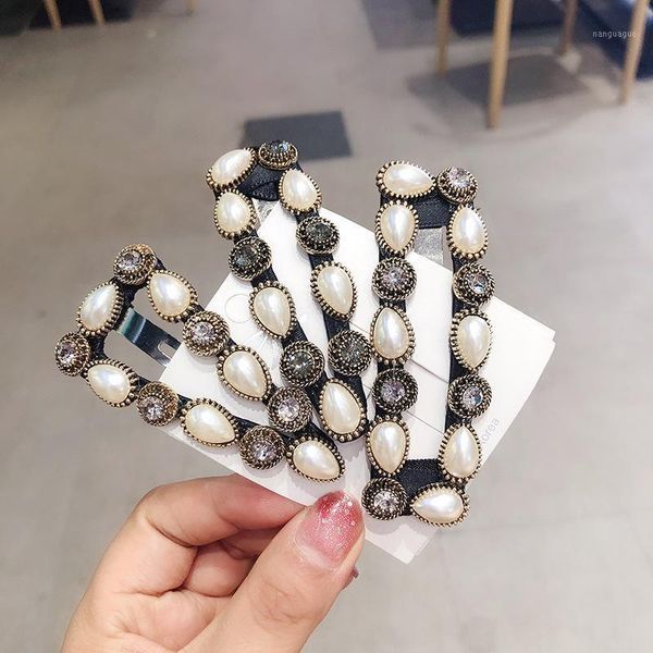 

vintage baroque style female rhinestones imitation pearl geometry bb clip headdress fashion women barrettes hair accessories1