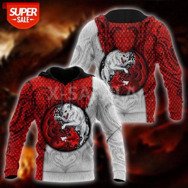 

dragon and wolf 3d all over print size xs-7xl hoodie man women harajuku outwear zipper pullover sweatshirt casual unisex-1 #uq38, Black