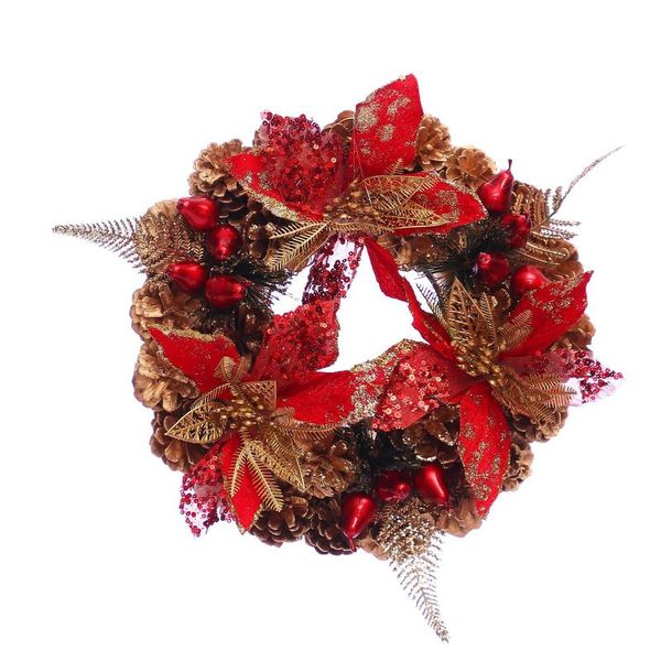 

30cm wreath decorations for christmas/thanksgiving day pumpkin decoration door hanging home decor decorative flowers & wreaths