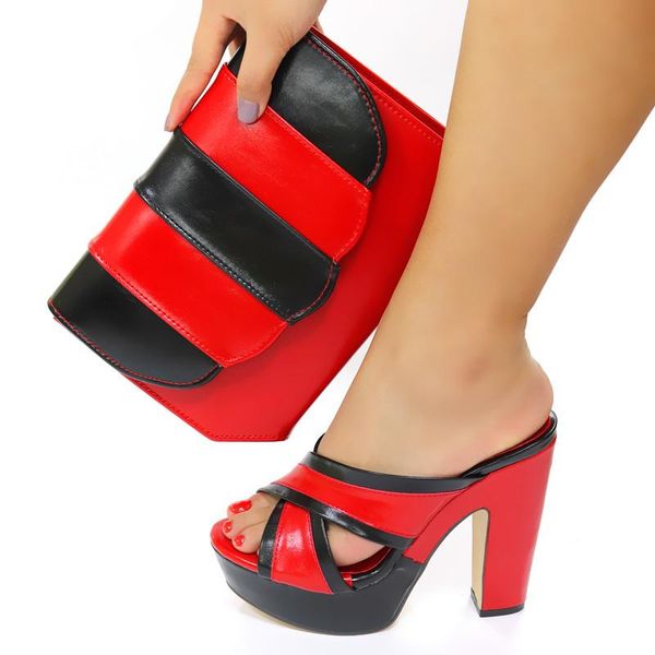 

dress shoes doershow fashion black italian with matching bags african women and set for prom party summer sandalhgf1-12