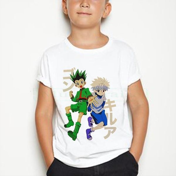 

kawaii hunter x child short sleeve killua zoldyck t shirt crew neck fitted soft cotton anime manga top, Blue