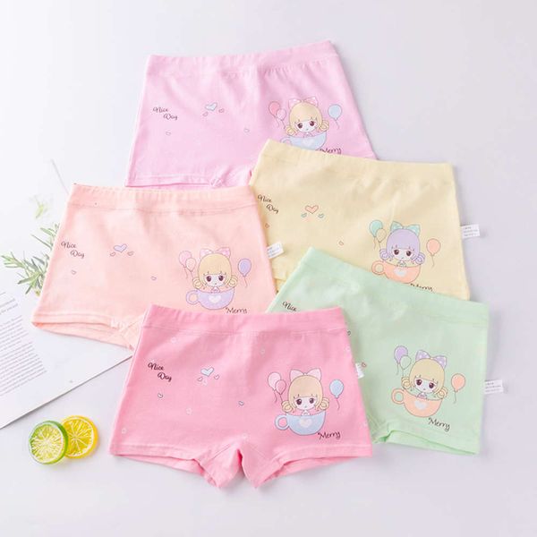

panties children's underwear girls' four corner a soft cotton children's middle and big flat angle little girl's, Camo