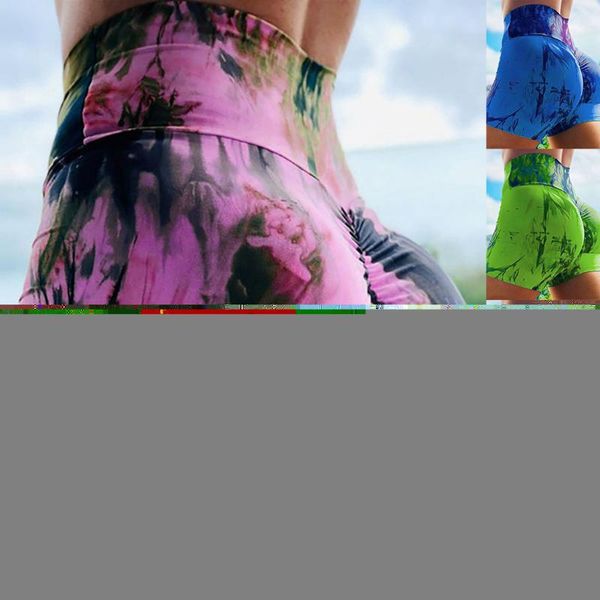 

yoga outfit women's sports high waist shorts athletic gym workout fitness leggings briefs breathable push up short