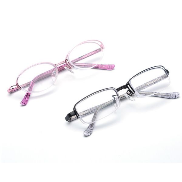 

luxury designer glasses double-layer prism set frame kids composite eyeglasses children's clip on lens correct vision read-write metal, White;black