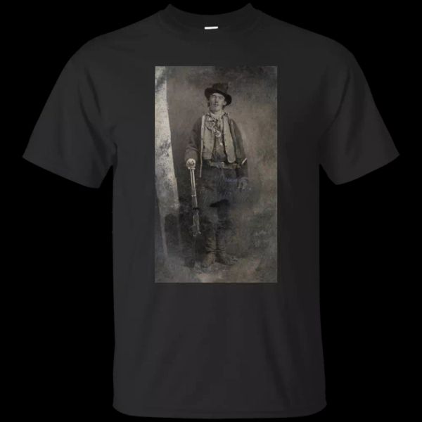 

Billy the Kid, Wanted, Wild West, Outlaw, Gunfighter, T-shirt, White;black