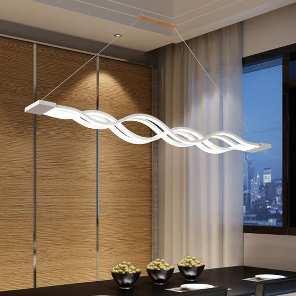 

modern led chandeliers 60cm 100cm 120cm white acrylic for dinning room bar study hanging chandelier lights ac90-260v pendant lamps
