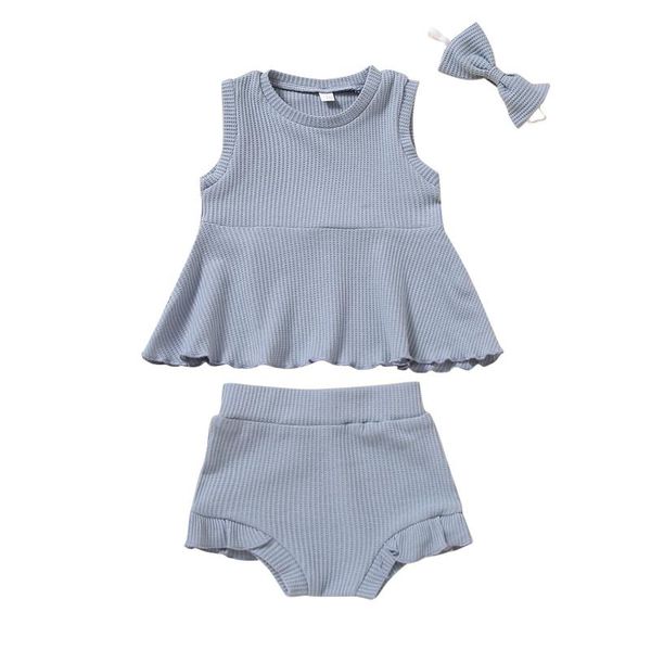 

clothing sets baby girl clothes set born infant girls summer solid loose ruffled + shorts outfits bebes, White