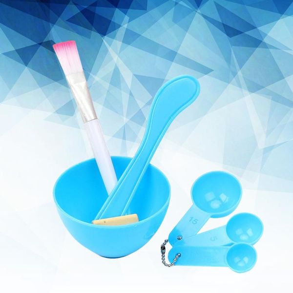 

eyebrow tools & stencils 4 in 1 diy facial mask bowl brush stick measuring spoon (random color)