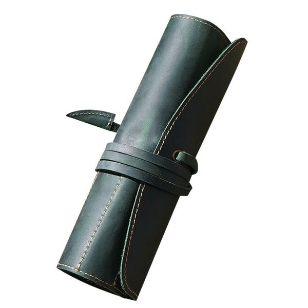 

pencil bags retro leather roll portable carving knife holder pouch gift for artists