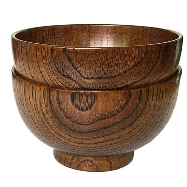

promotion set of 4 solid wood bowl, 4-1/8 inch dia by 2-5/8 inch, for rice, soup, dip, decoration (small) bowls