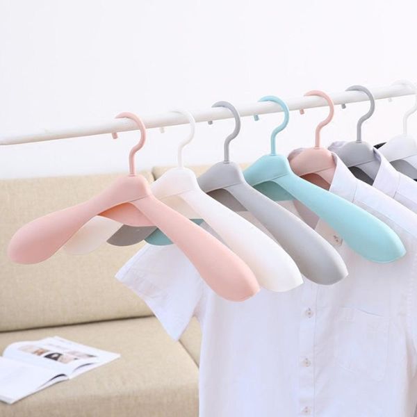 

hangers & racks 5/10pcs thicken clothes hanger non-slip closet organizer suits storage wide shoulder plastic clothing drying rack