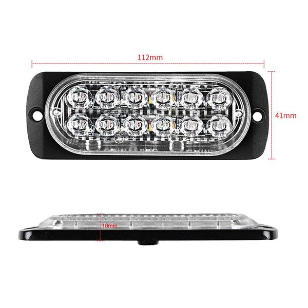 

emergency lights urgent working light 12v-24v fog lamp plastic transparent 12led