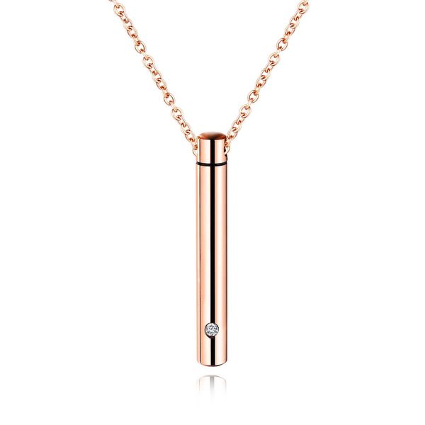 

titanium steel jewelry casket necklace to commemorate family members can open the stainless perfume bottle pendant., Silver