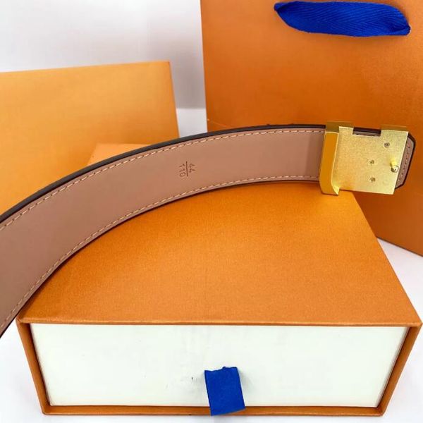 

fashion big buckle genuine leather belt with box designer men women mens belts aaa208, Black;brown