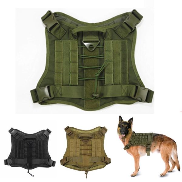 

dog collars & leashes tactical harness k9 working vest nylon bungee leash lead training running for medium large dogs