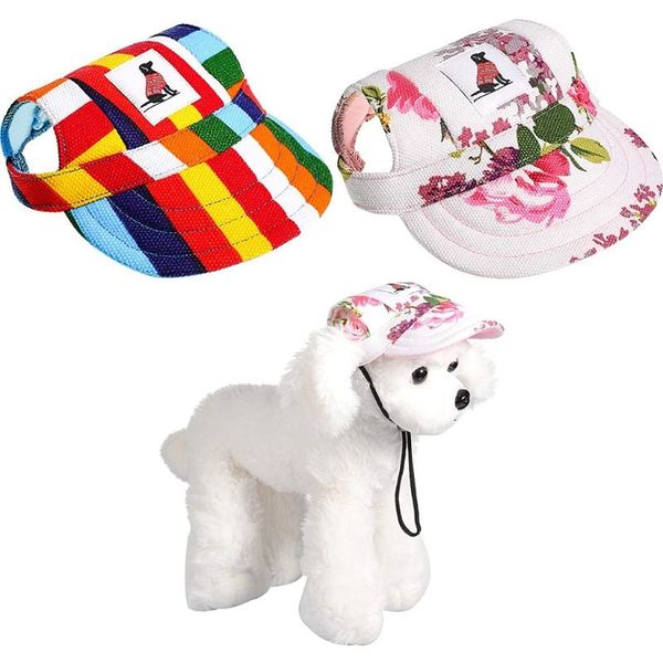 

dog apparel pet baseball with adjustable chin strap for small dogs sports travel ear holes