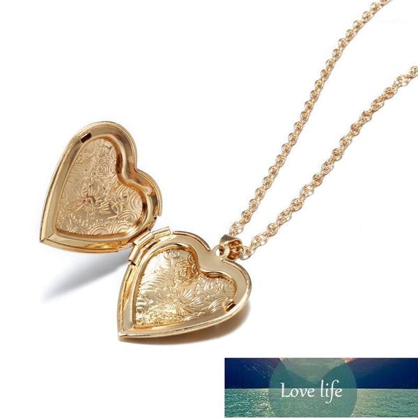 

pendant necklaces match-right romantic heart po frame for women gifts openable love necklace keepsake jewelry cn0501, Silver