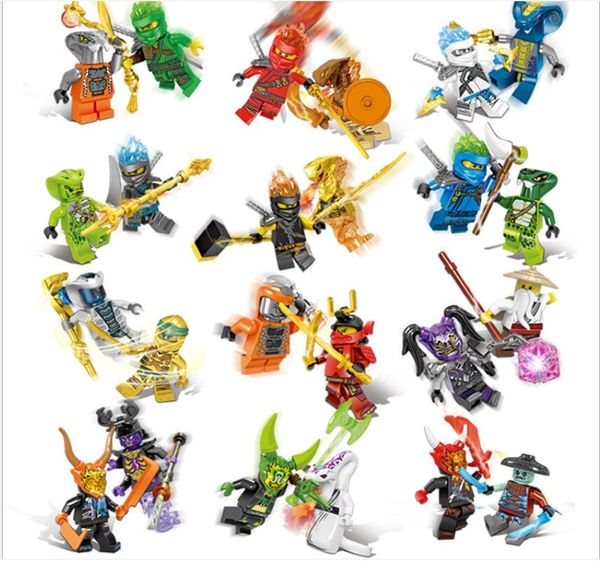 

4.5cm 24pcs/set minifig phantom ninja series children's puzzle assembled building block minifigure toys dg1001