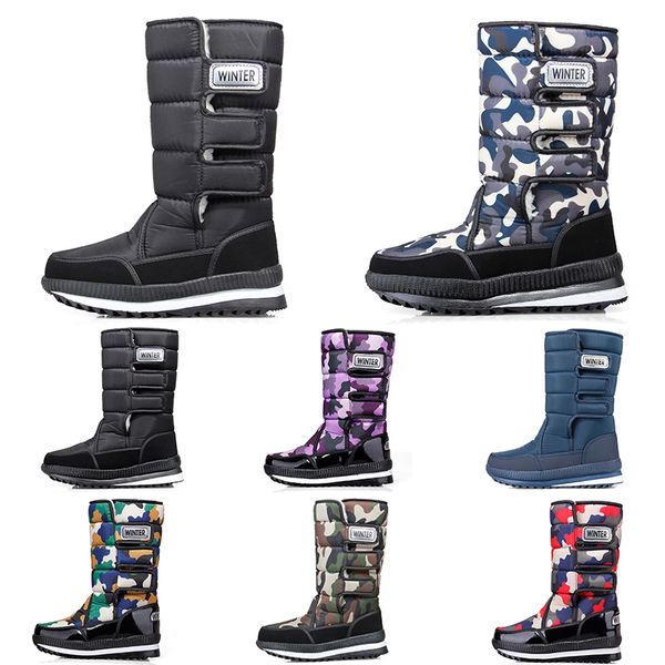 

r discount classics snows boots for womens mens fashion high ankle short winter boot ladies girls men women booties warm cotton fur non-slip, Black