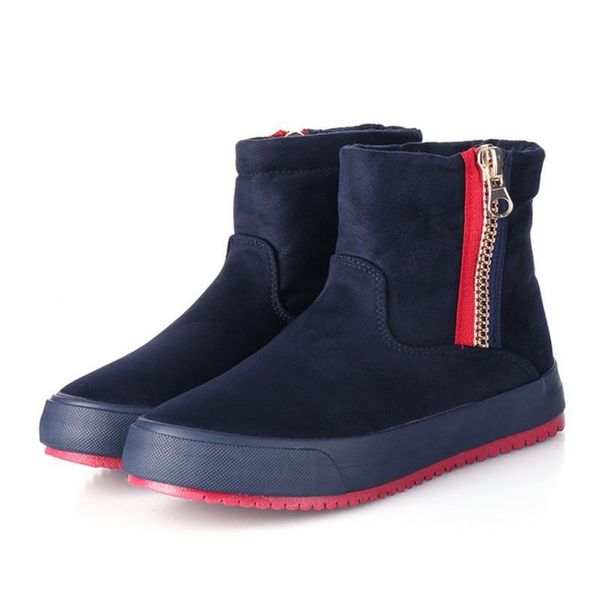 

boots 2021 snow women winter shoes plus warm for cold fashion brand women's ladies ankle, Black