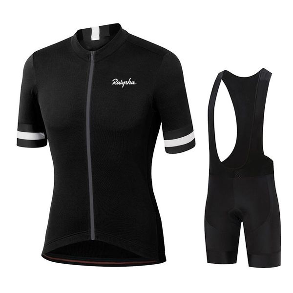 

racing sets 2021 bicycle clothing ralvpha cycling jersey suit breathable short-sleeved summer set ciclismo, Black;blue