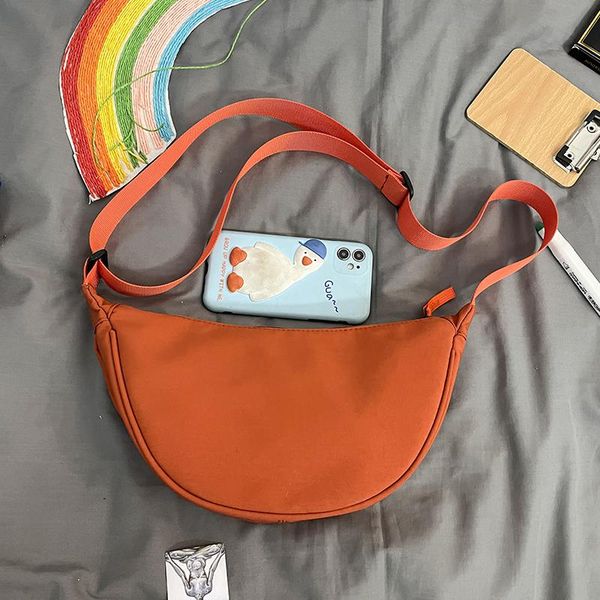 

nylon crossbody bag women's 2021 trendy dumpling lightweight small shoulder underarm all-match canvas cosmetic bags & cases
