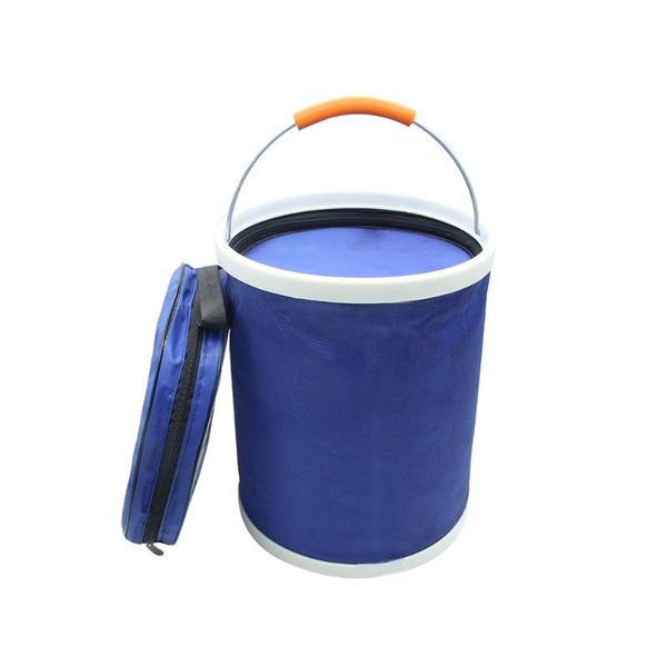 

fishing accessories 13l boating solid oxford cloth collapsible hiking portable tackle tool folding waterproof water container bucket storage