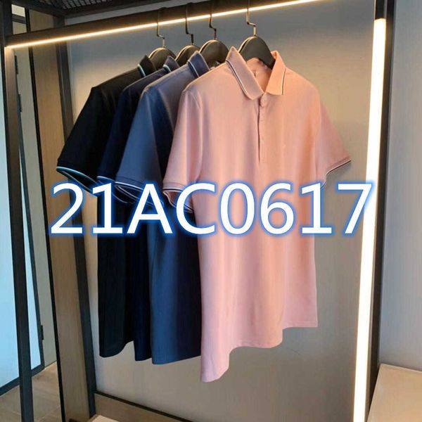 

summer men's ------21ac0617 polo shirt with lapel embroidery, White;black