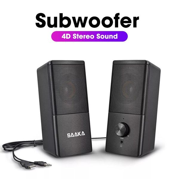 

computer speakers 4d stereo surround sound bar pc mini subwoofer speaker home theater dual music system altavoces combination