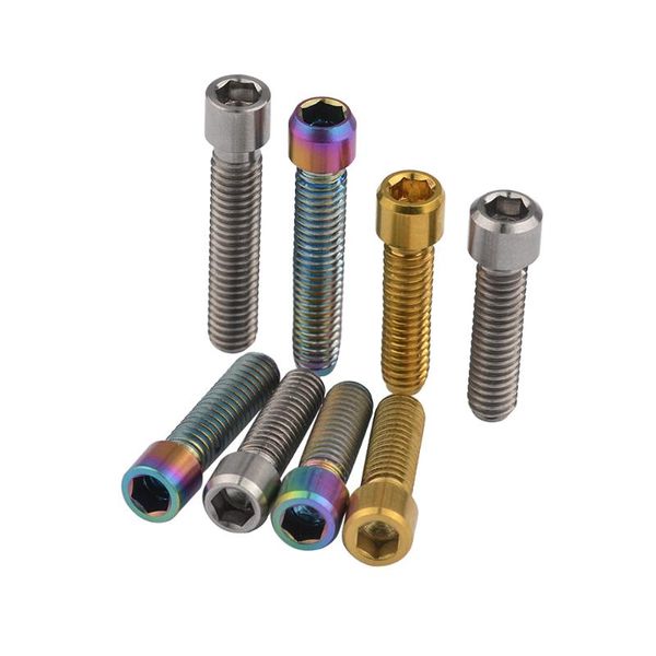 

bike brakes titanium ti m4 x 10 13.5 15 20 25mm allen key taper head bolt screw for road thumb shifter
