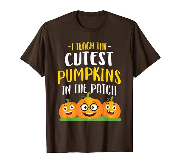 

i teach the cutest pumpkins in the patch teachers t-shirt, White;black